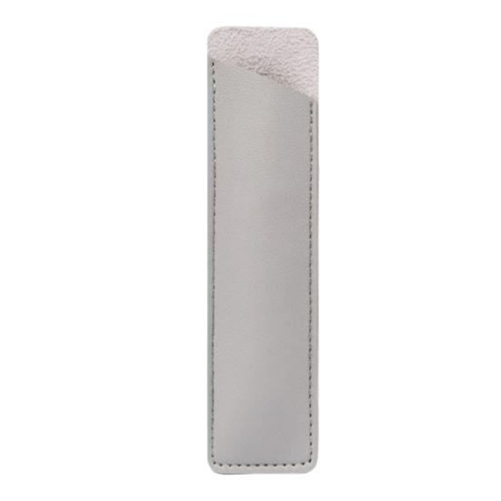 Faux Leather Pen Case for Students Professionals Simple Pencil Pouch Lightweight Protective Sleeve for Fountain Pens Markers Office School Supply серый
