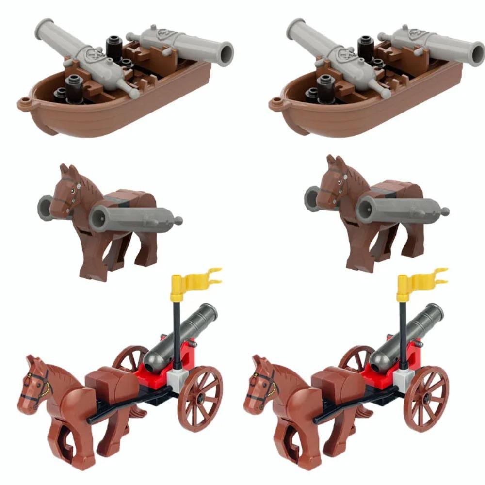 Medieval Castle Siege Weapons Building Blocks Siege Engine Cannon Car  Catapult Crossbow MOC Assembly Bricks Toys