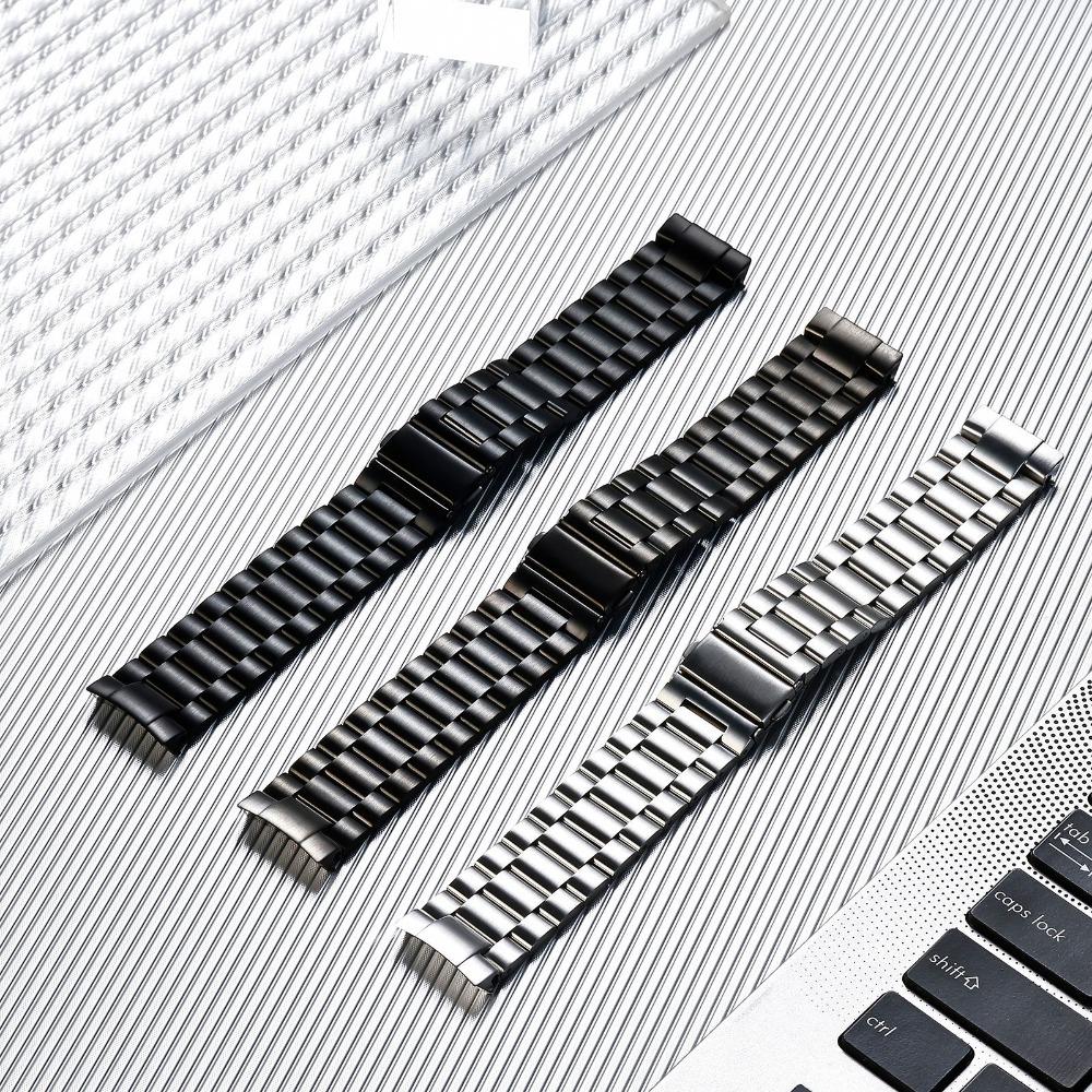 Three Beads No‑Gap Stainless Steel Watch Strap Quick Release Metal Replacement Wrist Band for Huawei Watch GT5 46mm Accessories