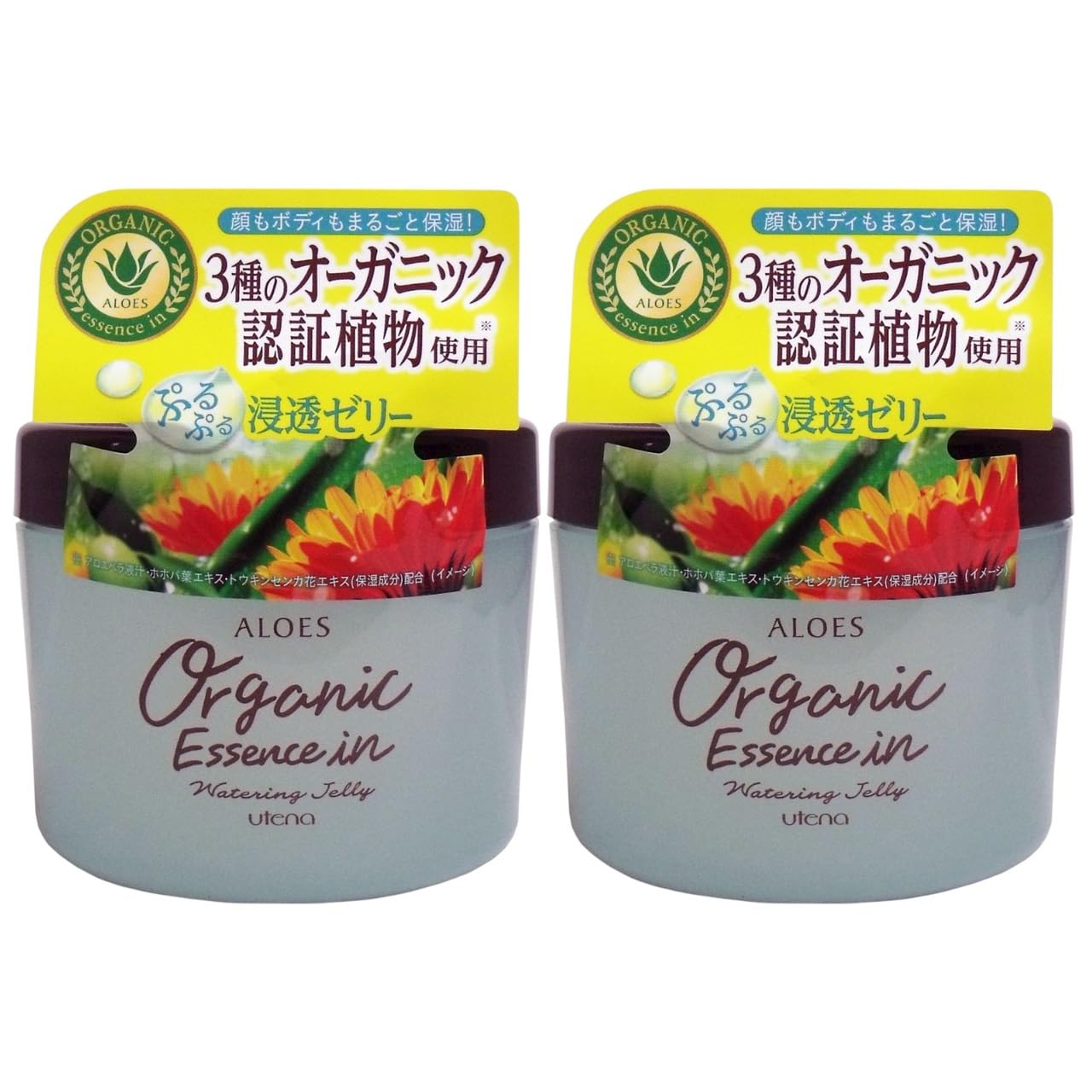 

Aloe Watering Jelly 230g x 2 pieces. Moisturizing cream. Free of synthetic fragrances, colorants, mineral oil, and alcohol.