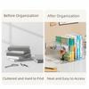 Save Space Divided Book Stand Simple Clear Bookshelf Portable Desk Storage Rack  Living Room