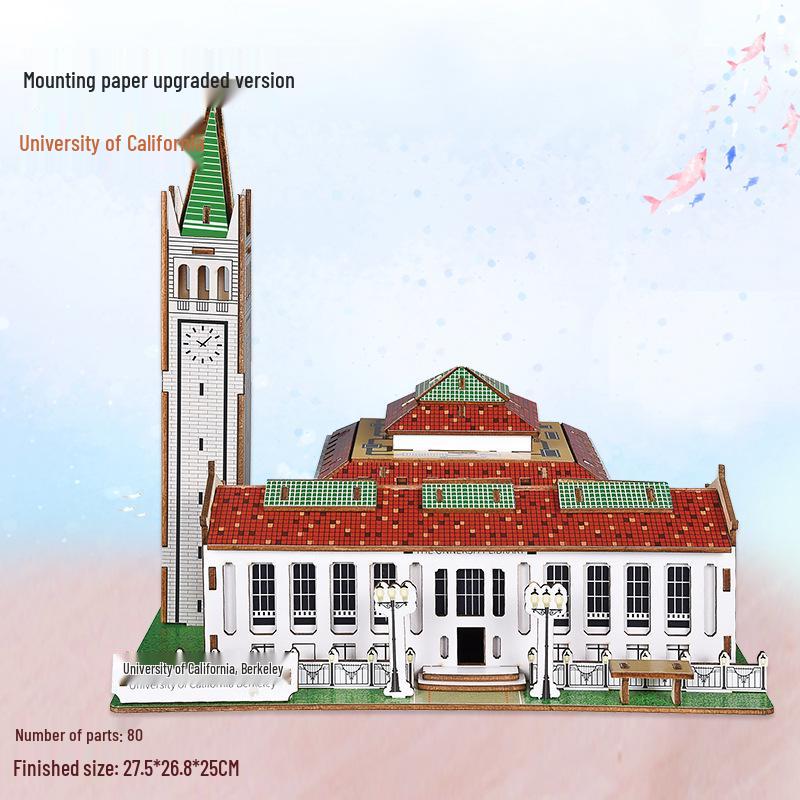 Challenging 3D Wooden Model Puzzle - Ancient Building Design for Adults