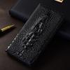 For XIAOMI Mi 15 Ultra 15Ultra 5G Flip Case 3D Crocodile Head Magnetic Cover Cowhide Genuine Leather Card Pocket Wallet Covers