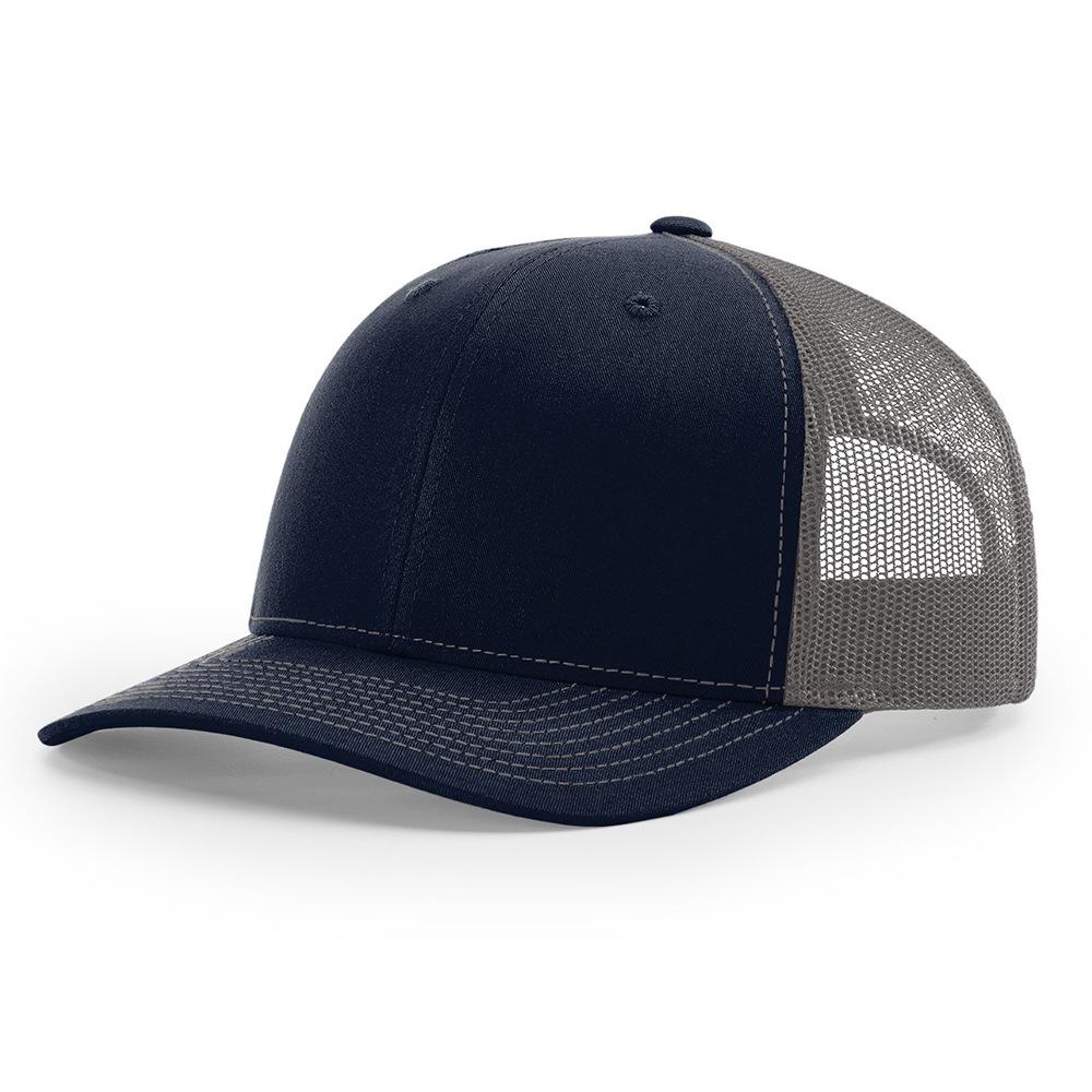 Custom 3D Embroidery Logo Baseball Dad Cap Richardson 112 Trucker Hat with Mesh Cap & Leather Patch Common Fabric Feature