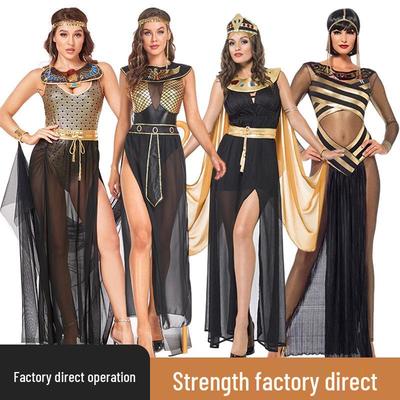 Egyptian Queen Adult Women's Costume - Ethnic Pharaoh Cosplay for Halloween or Ancient Roman Princess Theme