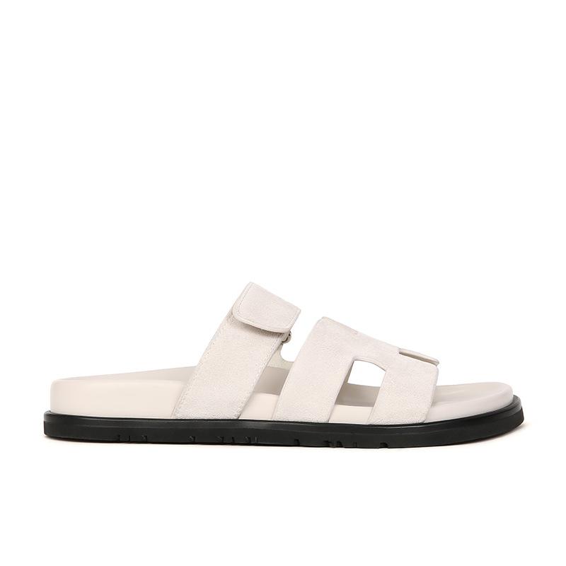 Su Yinyin Same Spot Sandals Women's Fashion~ Velcro Casual Thick-soled H-shaped Second Uncle Slippers Women's Sandals Outside