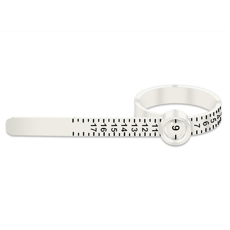 Ring Sizer Measure With Magnifier Finger Gauge Genuine Tester Finger Coil Ring Sizing Tool Uk/Us/Eu Size Measure Ring Sizer