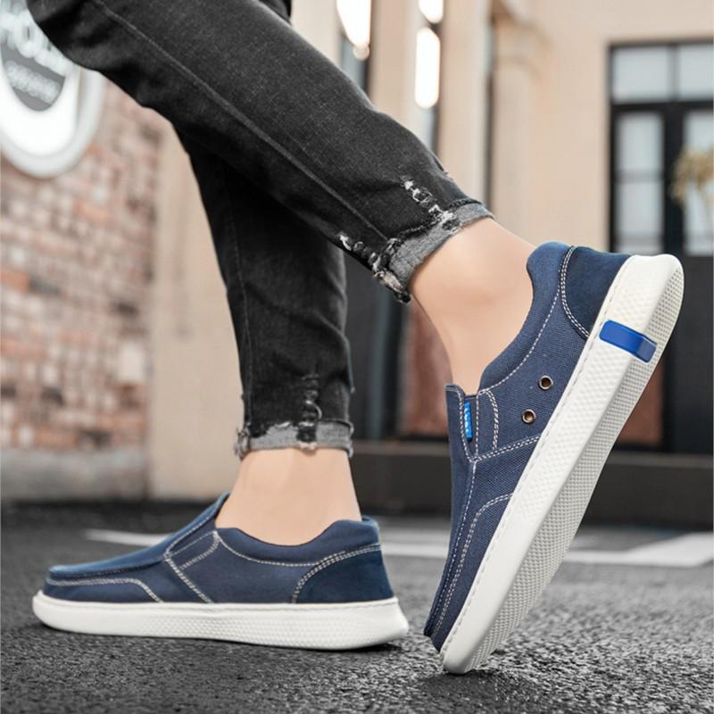 נעלי גברים שטוחות קז'ואל Gacimy, נעלי קנבס נושמות עמידות להחלקה לשימוש חיצוני, נעלי הליכה קלות משקל, נעלי פנאי באיכות גבוהה