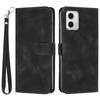 For Motorola Moto G53 5G/G13 4G/G23 4G Leather Wallet Cover Imprinted Foldable Stand Phone Case with Strap