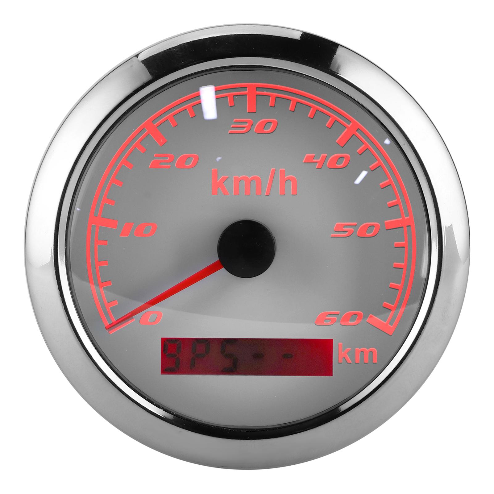 

85 мм 60 км/ч GPS спидометр IP67 водонепроницаемый универсальный для морских судов яхт автомобилей мотоциклов белый