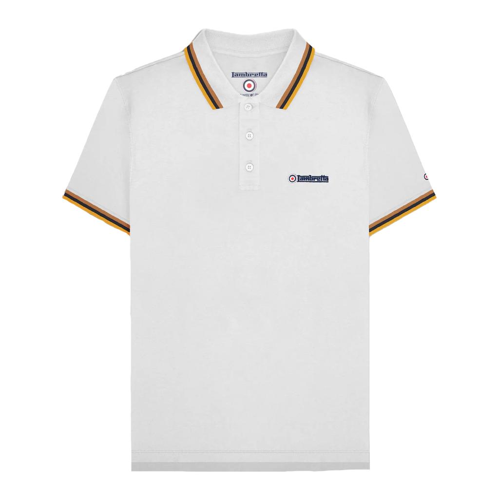 LAMBRETTA Mens SS25 Triple Tipped Big & Tall Polo Shirt