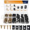 170-Piece Dashboard Nut & Clip Kit with U-Screw Clips and Gaskets for Automotive Use