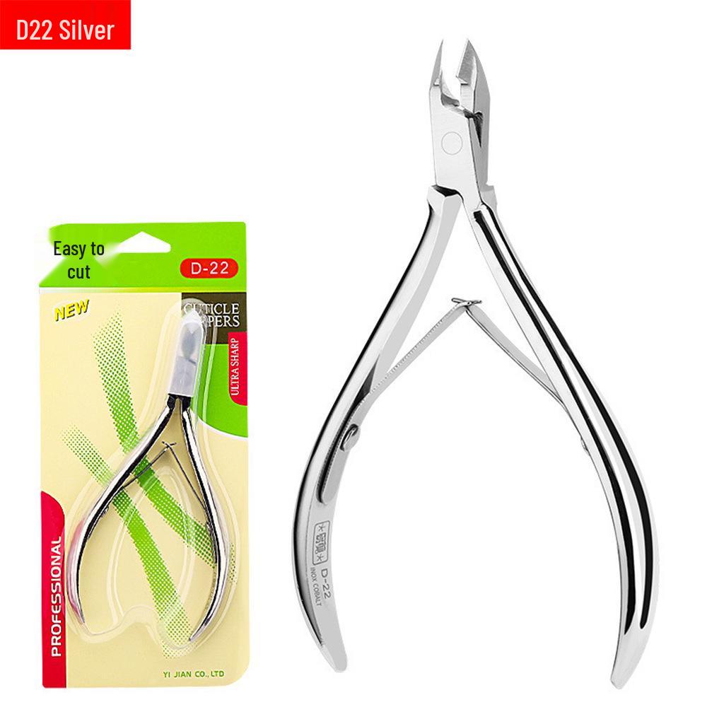 Easy Cut Stainless Steel Cuticle Nipper D22/D28 - Professional Nail Salon Tool for Removing Hangnails and Cuticles
