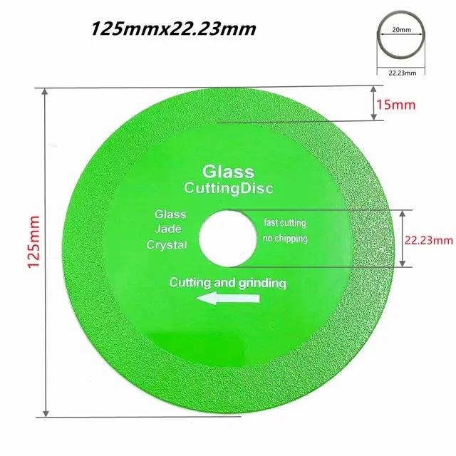 Glass Cutting Disc 100/125mm Diamond Brazing Blade Cutting Blade Ceramic Jade Tile Wine Bottle Grinding Cutting Saw Blade Tools