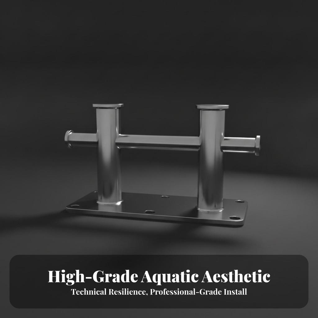 Double Cross Bollard Stainless Steel Hardware Heavy-Duty for Pier, Boat Owners