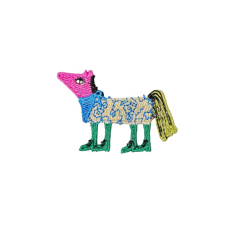 Cartoon Pony Studded Patch Decorative Embroidery DIY Cloth Applique Bag Hat Various Styles Cute Fabric Patch Sewing 5 Styles