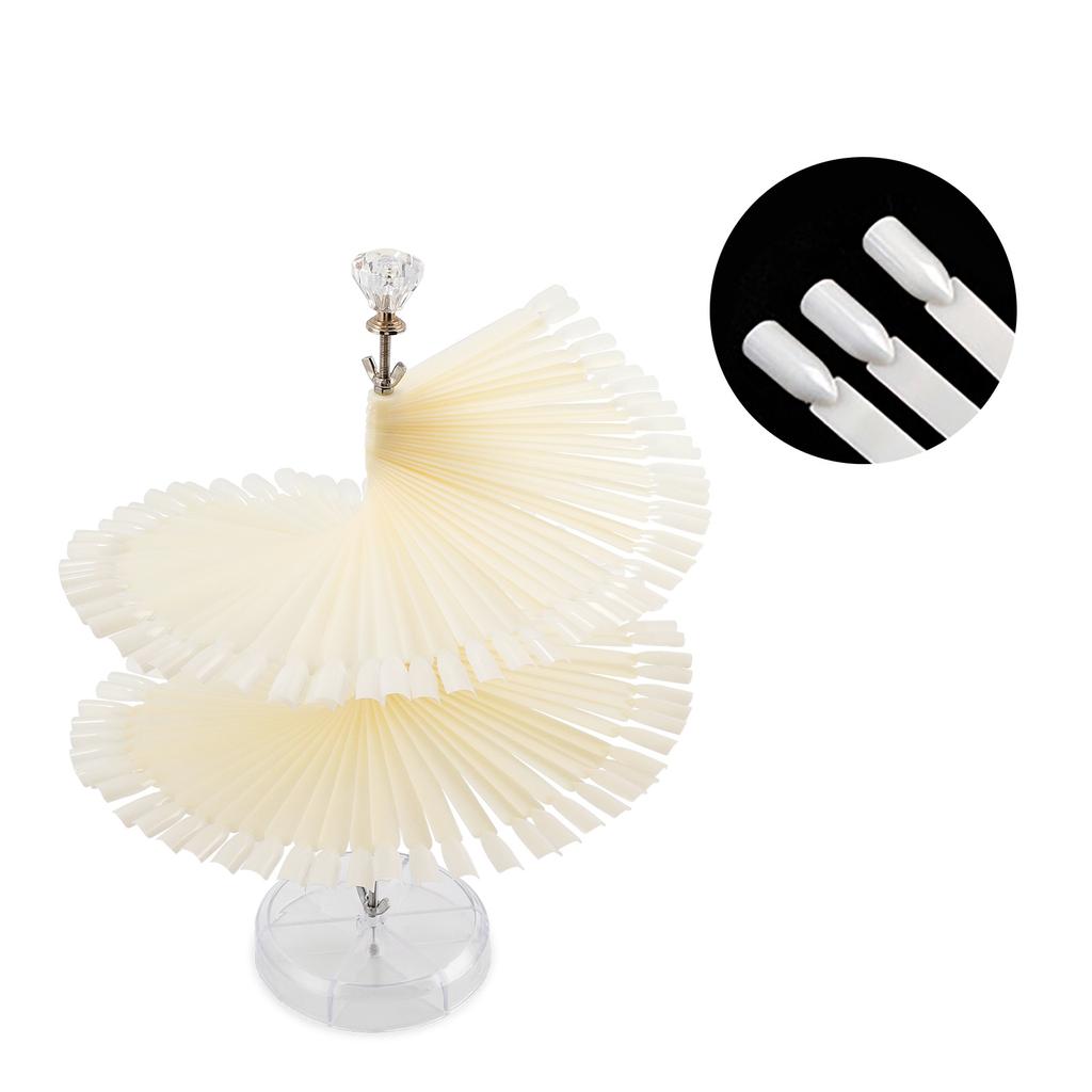 120 Colors Nail Tips Display Stand DIY Nail Art Showing Shelf Gel Nail Polish Color Card Spiral Display Stand Shelf Rotating Tip