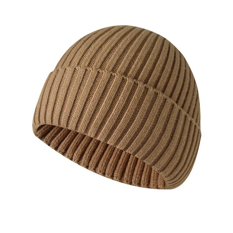 Stock Ready Acrylic Knitted Beanie Image Style Hip Hop Round Top Winter Warm Outdoor Hat for Men Women