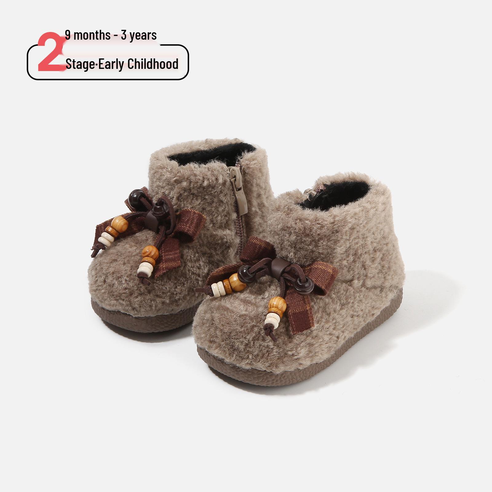 

Girls Lambswool Snow Boots - Velvet-Lined, Versatile Cotton Toddler Boots for Autumn & Winter 16-20 bulk (120 pairs) верблюд