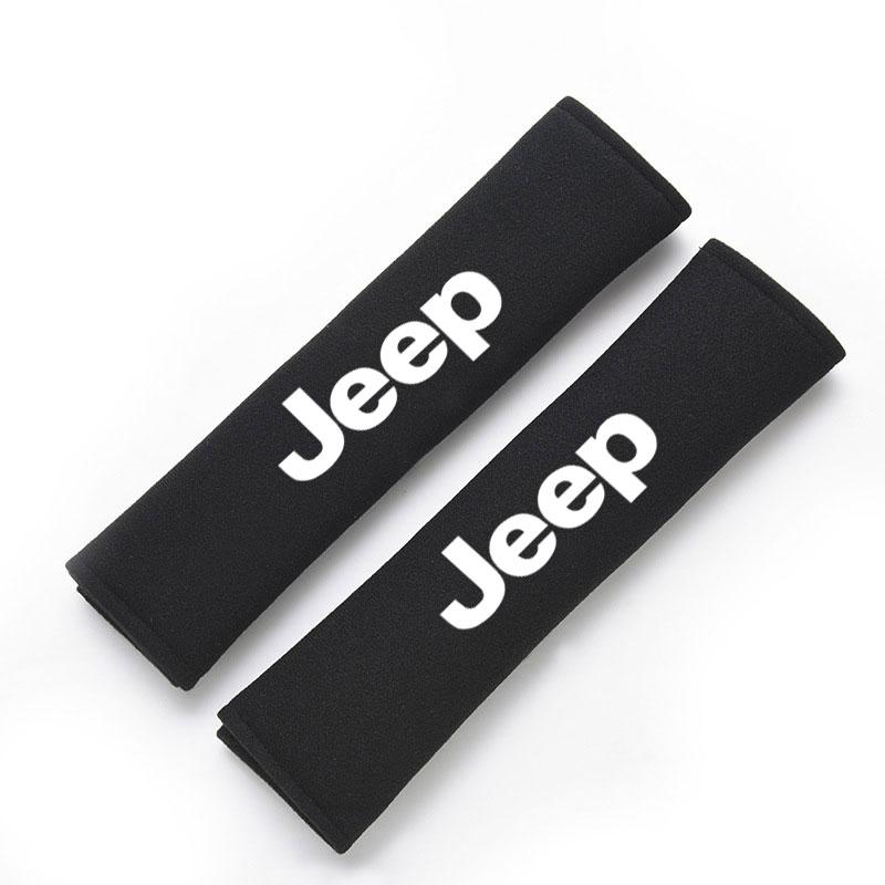 Car Shoulder Cover Cushion Seat Belt Pad Auto Pad For Jeep Grand Cherokee Wrangler JK Gladiator Compass Renegade Patriot