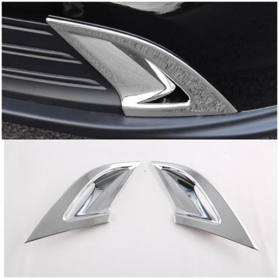 ABS Chrome Front Fog Light Tail Lamp Lid Cover Trim For  Honda Accord 2pcs