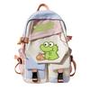 Personalized niche little crocodile expression bag schoolbag 2024 cross-border campus popular student schoolbag casual and simple