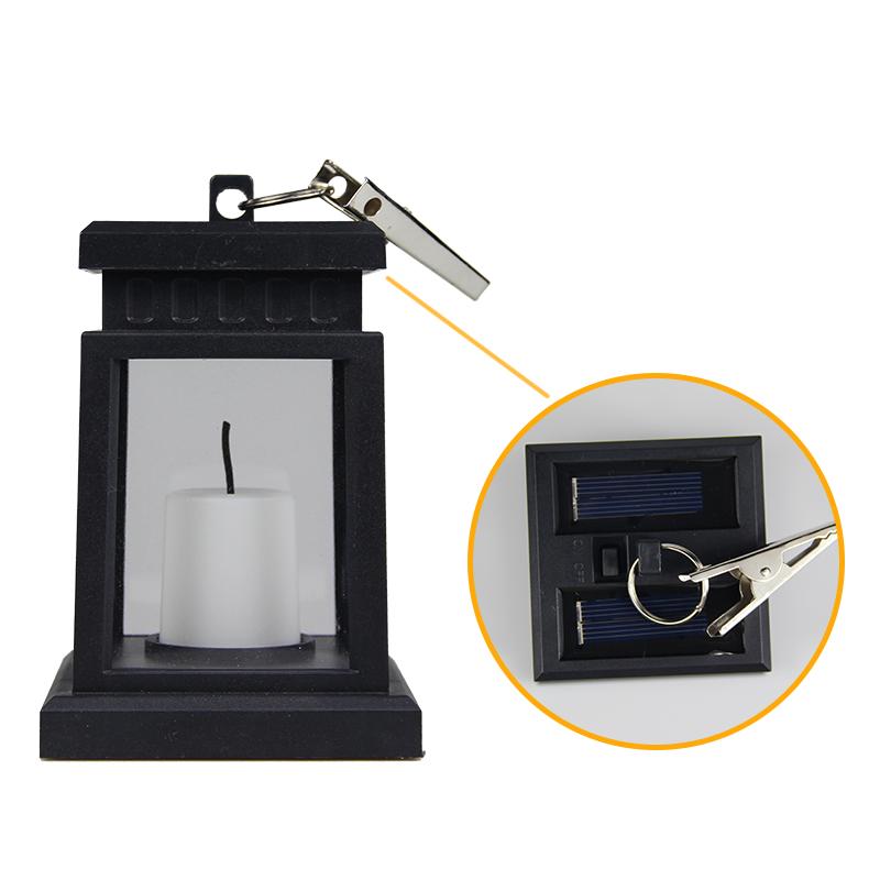 Hanging Flickering Solar Lights Star/Candle Garden Decoration Lantern Waterproof Landscape Yard Lights Terrace Lamp with Hook