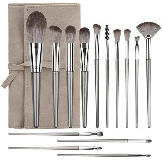 14-Piece First Encounter Makeup Brush Set - Foundation, Powder, Eyeshadow, Concealer Brushes with Storage