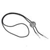 Men Bolo Tie Metal Round Flower Cowboy Hat Western Necklace Costume Accessories