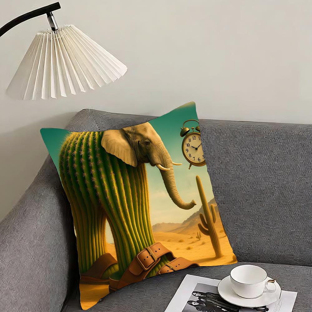 Tung Sahur Tralalero Tralala Cushion Cover Pillowcase Ultra Soft Skin Friendly Fabric Cloud Like Comfort Concealed Zipper