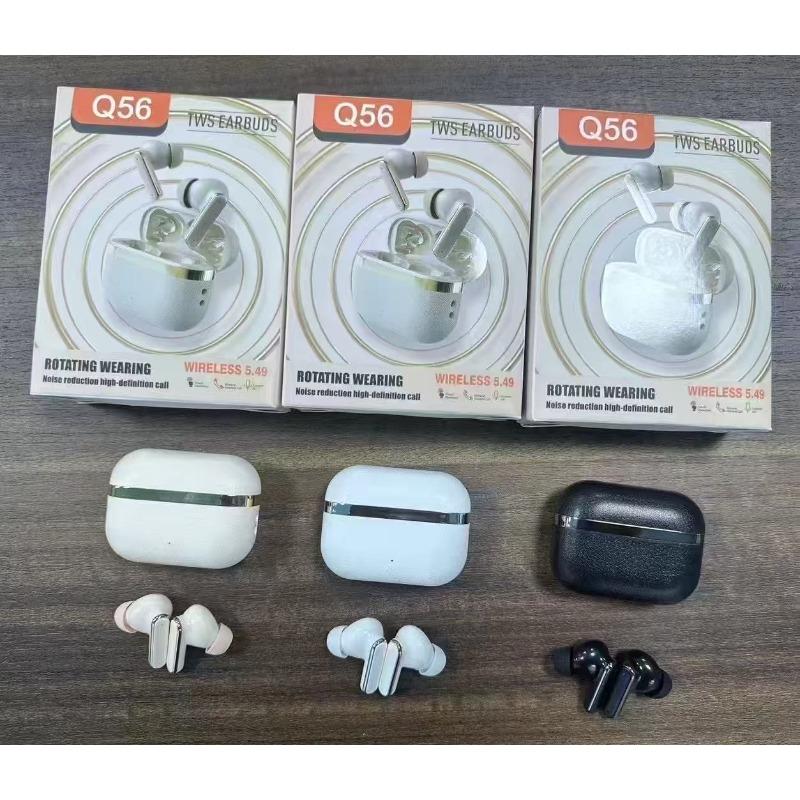 Q56 Leather Pattern Electroplated TWS In-ear Bluetooth Headphones Have a Long Battery Life, Comfortable To Wear, and High Sound Quality