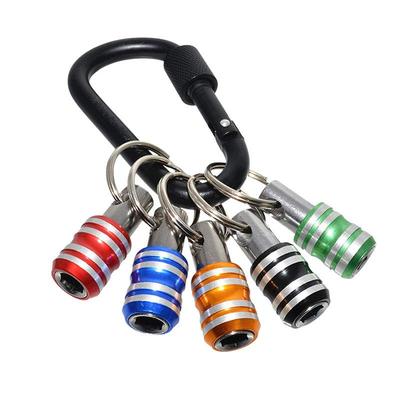 1/5 PZ 1/4 di pollice Gambo Esagonale Portainserti per Avvitatore Barra di Prolunga Adattatore per Viti da Trapano Portachiavi a Sgancio Rapido Adattatore a Cambio Facile