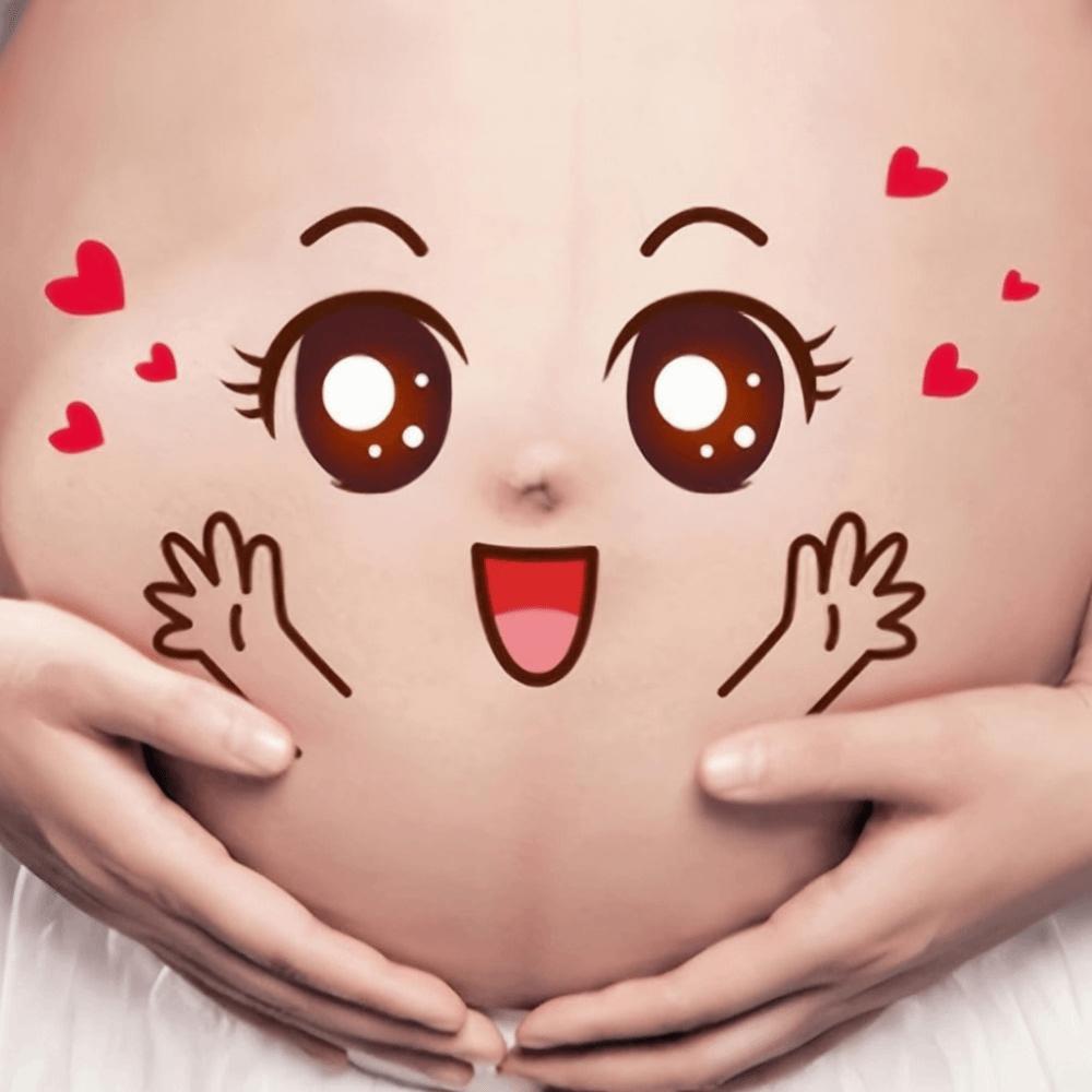 9PCS/Set Peel and Stick Pregnancy Belly Stickers Baby Bump Stickers Pregnancy Photoshoots