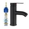Single Hole Basin Faucets Cold/Hot Mixer Basin Tap Waterfall Modern Tap Countertop Washbasin Mixer Faucet Durable