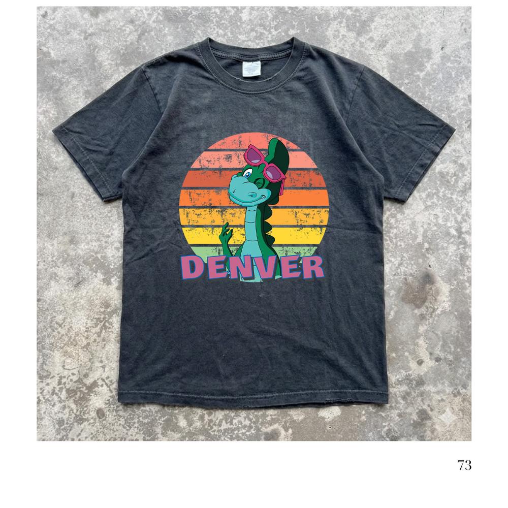 

Denver The Last Dinosaur Funny Graphic Tee Made in USA TShirt S5XL Unisex T-Shirt XXXXL