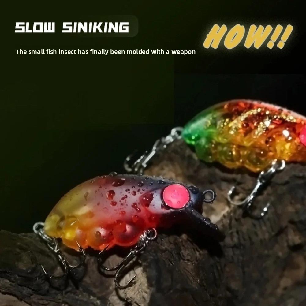 

Rock Pattern Sinking Minnow 4cm Length Crank Fishing Lures Micro Wobbler Freshwater Fishing B-35mm3.9g