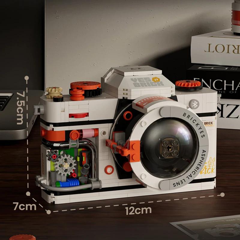 Retro Camera Series Building Blocks Mini Brick Retro Desktop Ornament for Students Model Toy Kids Birthday Graduation Gifts Set