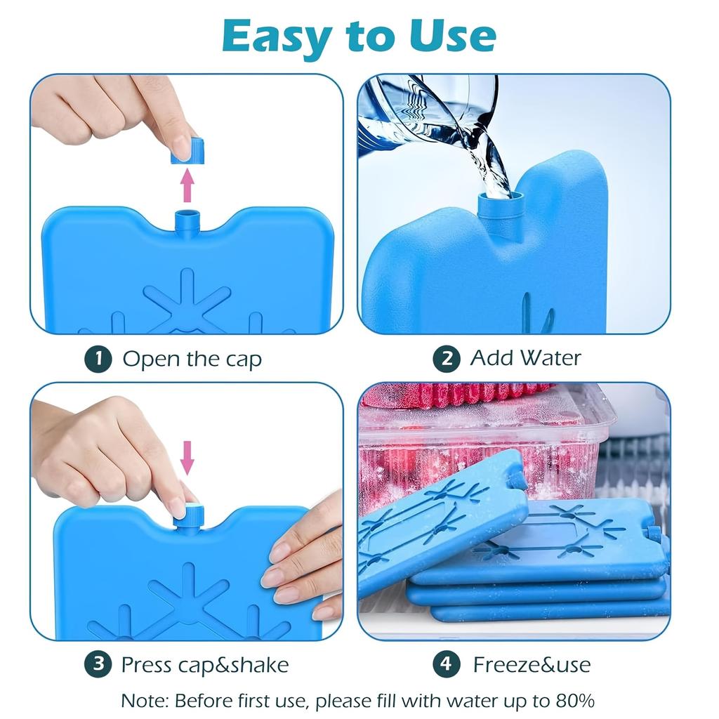 2/4 Small Ice Packs and Ice Boxes, Portable Ice Crystal Box, Bringing Coolness To Your Sweltering Summer, Water-filled Ice Packs