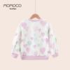 MOMOCO Girls' Full Print Round Neck Sweatshirt