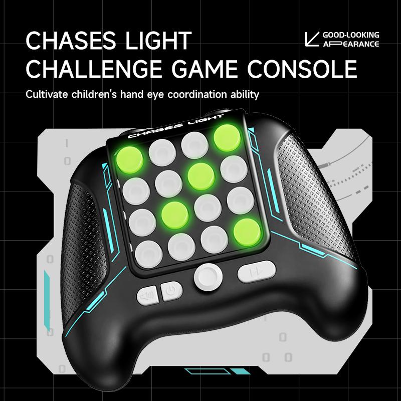 Chases Light Game Console Electronic Pop Light Up Quick Push Game Handle Toys for Children Adults Fidget Anti Stress Relief Toys