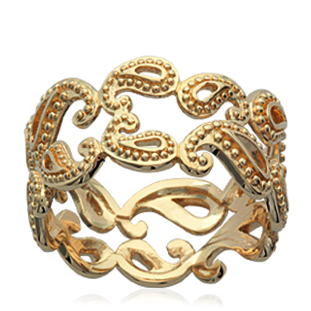 Inel placat cu aur 'Coreografie' auriu - 11 mm