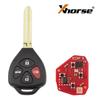 5pcs Xhorse XKTO22EN Universal Remote Key 2nd Generation 4 Button Wire Remote Key for Toyota Style Flat VVDI Mini / Key Tool Max