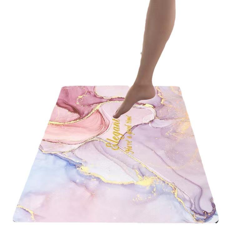 Marble Diatom Mud Mat Bathroom Quick Drying Moisture-wicking Mat Entry Door Toilet Door Toilet Slip-resistant Mat