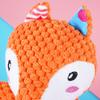 Plush Fox Dog Toy Squeaky Interactive Dog Chew Toy Puppy Teething Toy Stuffed Animal for Dogs Teeth Cleaning Boredom Relief