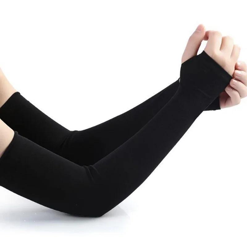Ice Silk Sleeve Sunscreen Cuff Arm Sleeves Uv Sun Sunburn Protect Anti-Slip Summer UPF50 Men Women Gloves Outdoor Arm Cover