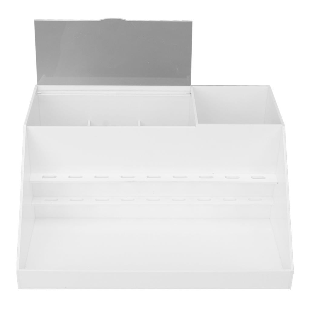 Eyelash Extension Compartment Box Dustproof 9 Holes Eyelash Extension Display Box for Makeup White