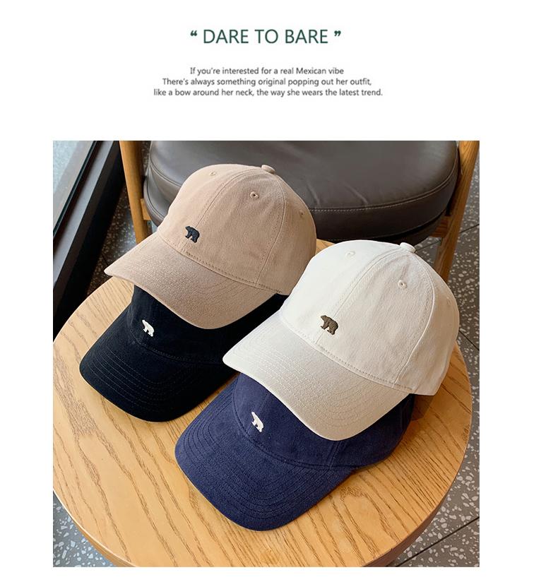 Unisex High Quality Glacier Bear Embroidery  Baseball Cap Outdoor Dustproof  Solid Color Fashionable Adjustable Men Women Hat