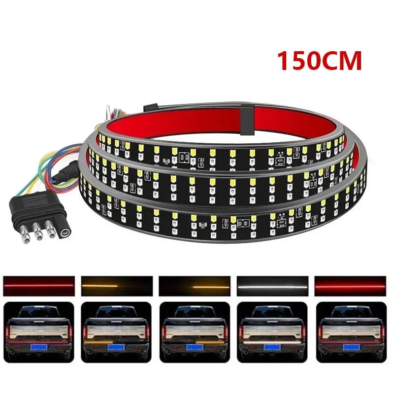 Hot selling pickup truck rear taillight multi-function three-row three-color flowing light lamp tube car pickup truck modificati