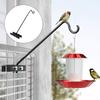 Deck Bird Feeder Pole, Steel 360 Degree Rotating Hook Extension Pole for Plant Basket Bird.