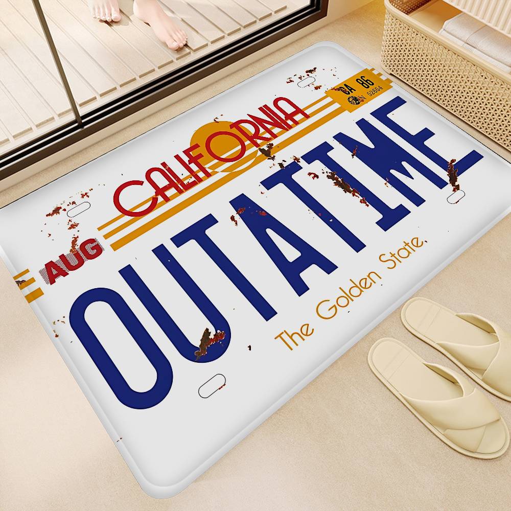 Movie B-Back To The F-uture Floor Mat INS Style Soft Bedroom Floor House Laundry Room Mat Anti-skid Household Carpets